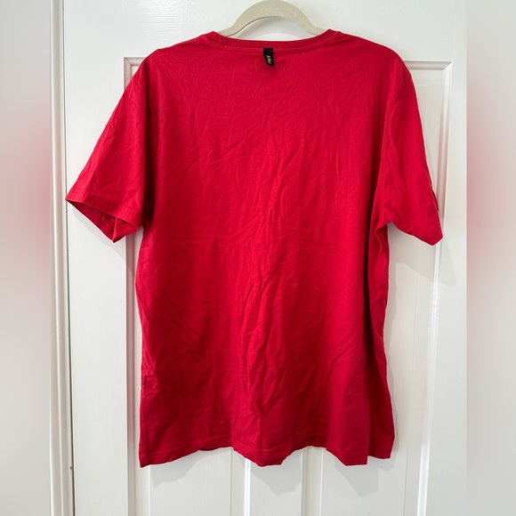 Dr. Martens Airwair red shirt sleeve graphic tee with sequins hearts - Picture 8 of 12